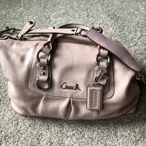 Coach leather shoulder and hand bag